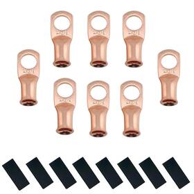 A103521 Sdatekit 8pcs Etp Copper Battery Lugs With Heat Shrink Tubing Awg 4 3/8 Batter