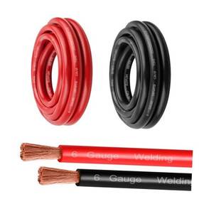 Shenzhenshi Maoke Keji Youxiangongsi 706531240419 6 Gauge Battery Cable - 3ft Red Black Awg 6awg