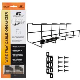 83-scdo1001 Simplecord Simple Cord Wire Tray Desk Cable Organizer - 32 Inch Open Slot Raceway To Hold Ca