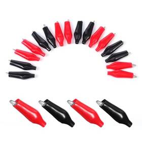 Skrfren 5245eywl9650 20 Pcs Insulated Alligator Clips Red And Black Electrical Battery Clamp