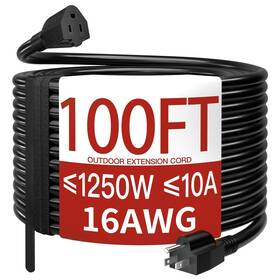 Skrizcable 705598024390 16awg 10a 1250w 125v 100 Ft Outdoor Extension Cord Waterproof Weatherproof &
