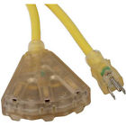 Sl-745l Bayco Triple Tap Extension Cord Lighted Ends Ga 017398101639