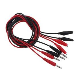 Smgda Epc Int F25-us12 4pcs 4mm Banana Plug To Crocodile Alligator Clips 22awg Pure Copper Test Leads