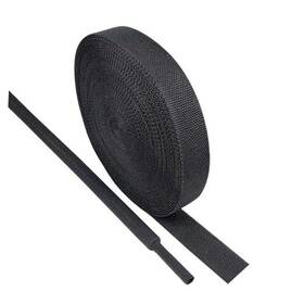 Sonore 768362774686 Black 2 1 Ratio Automotive Heat Shrink Braided Sleeving Wear-resistant Flat