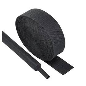 Sonore 768633093027 Black 2 1 Ratio Automotive Heat Shrink Braided Sleeving Wear-resistant Flat