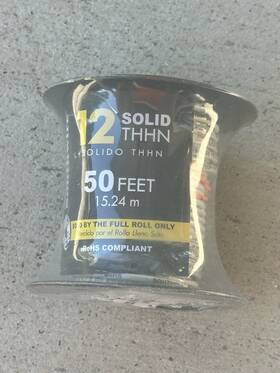 11588183 Southwire 50 Ft. 12/1 Solid Thhn Ul Listed Building Wire