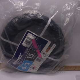 63950006 Southwire Stranded Wire Copper Black 6/3 15ft