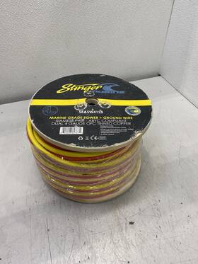 Seasw4125 Stinger 4ga Marine Grade Amplifier Wire Spool 125ft