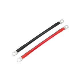 00f05d21a230612 Strendier 1 Pair Copper Battery Inverter Cables 2 Awg Gauge 9 Inch Cable Universal