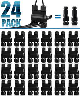 Sunvie 0224 Fastlock2 Low Voltage Wire Connector Landscape Lighting Black
