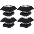 T247x6 Unbranded Greenlighting Solar Powered Integrated Led Black Post Pck