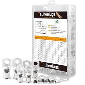 Hs0369-z Taukealugs Battery Cable Ends Terminal Connectors Wire Copper Lugs Assortment Kit Awg 8
