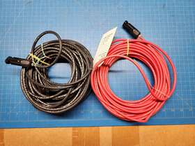 Cpv185 Temco 1 Pair 50 Ft Solar Panel Extension Connector 10 Awg Pv Cable Wire Blk/red