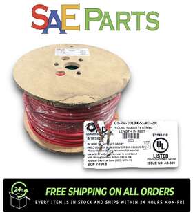 01-pv-1019x-sj-rd-2n Titan New 10awg 500 Ft Spool Red Single-jacket Pv Wire