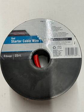 Traveller 449394017896 4 Gauge Red Starter Cable Wire 25ft New 4760173