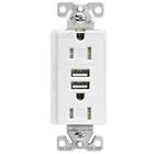 Tr7745w-k Usb Arrow Dual Tr7745w- Wht Receptacle Port Hart