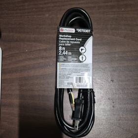 Utilitech #0070307 8 Ft Workshop / Appliance Replace 16 Gauge 13 Amp 3 Prong
