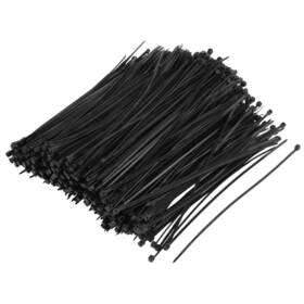 Uxcell 602451563860 1000pcs Plastic Self Locking Reusable Cable Zip Ties Fastener 2x150mm Black