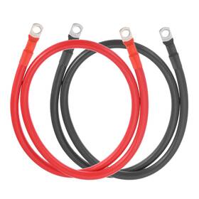 Uxcell 614462253678 2 Pcs 4 Awg Battery Cable 3ft With 5/16 Inch Sc Terminals Red Black
