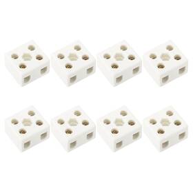 Uxcell 617662675424 2 Way Ceramics Terminal Blocks 8pcs 15a Connectors 25x23x16mm