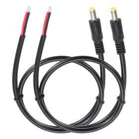 Uxcell 676766585053 2pcs Dc Power Pigtails Cables Male 5.5mm X 2.5mm 50cm
