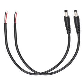 Uxcell 676766585077 2pcs Dc Power Pigtails Cable Male 5.5mm X 2.5mm 30cm