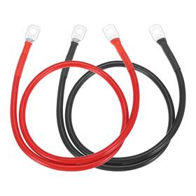 Uxcell 683867597502 8 Awg Battery Cable 2ft Inverter Cables With 1/4 Inch Ring Terminals