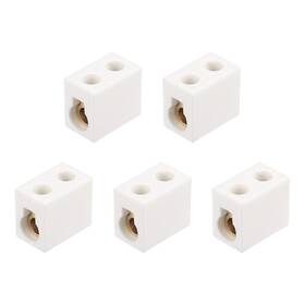 Uxcell 783243412358 5pcs 60a 110v-600v 1 Way Ceramics Terminal Blocks 32x20x28 Mm