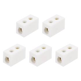 Uxcell 783243412396 5pcs 16a 500v 1 Way Ceramics Terminal Blocks 28x14x18 Mm