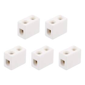 Uxcell 783243412488 5pcs 10a 110v-600v 1 Way Ceramics Terminal Blocks 19x10x14 Mm