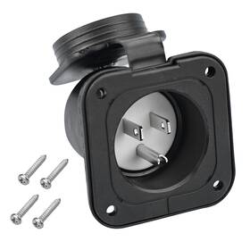 Veepeak Rm-rv155 15 Amp Flanged Inlet Shore Power Plug Nema 5-15 125v Electrical Outle