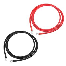Vekauto 00f06d37a230620 1 Pair Copper Battery Inverter Cables 4 Awg Gauge 8ft Cable Universa