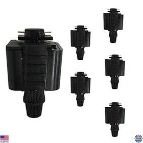 Pj0142-l-b-6 Visit The Skivtglamp Store L-type Track Lighting Connectors - 6 Black Rail Head Adapters For 2-wire Systems