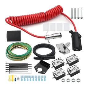 15267 Vkinman Towed Vehicle Wiring Kit 6 To 7 Way Power Cord Diodes Ring Terminal Ties Wir
