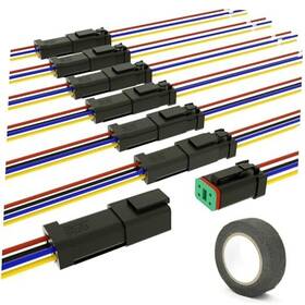 Wenxjff Dt2p 4 Pin Dt Connectors Waterproof Kit Wire Connector 7 Sets