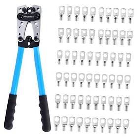 50b-a Wenzhou Yuxuan Electronic Commerce Co. Ltd Battery Cable Lug Crimping Tool 10-1/0 Awg With 60pcs Copper Ring Terminals 8