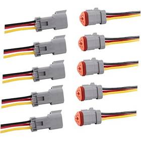 Dxdt-25 Wenzhou Zhijun Trading Co. Ltd Deutsch Dt 2 Pin Connector 5 Pack - Waterproof Male Female Plug Socket 2-pin