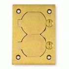 S3825 Wiring Systems Hubbell Cover Brass Floor Rectangle Flap Box Duplex