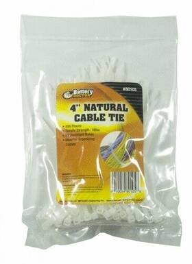 80105 Wirth Co. - 4 Inch 18lb Natural Cable Ties Pack Of 100
