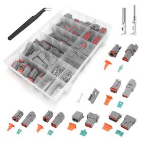Wodhmiey 2/4/6/8/12 265pcs Automotive Electrical Wire Connector Kit 16-22 Awg Crimp Terminal Plu