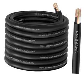 Nmb6-008 Xmk Nm-b 6/3 Wire With Ground 75ft 6 Gauge Awg-3 Conductor