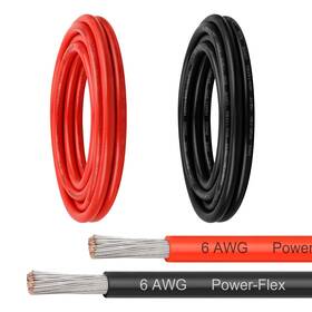 Xrds -rf Awg-10ft-marine-red-black Marine Wire 6 Awg 10ft Red And Black Tinned Copper Boat Cable Ultra-flex