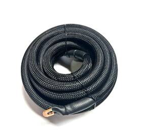Xscorpion 930148956942 10ft 1/0 Gauge Black Snakeskin Braided Sleeving Ofc Wire Strands Copper Mar Inch