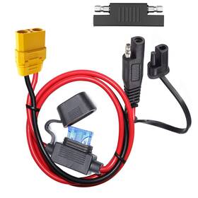 Si-01 Yetor 10awg Sae To Xt90 Connector Extension Cable With 15a Protection Fuse For Safe