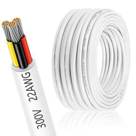 22-3-10-us Ygs-tech 22 Gauge Electrical Wire 3 Conductor 32.8ft 22awg Insulated Low Voltage Stra