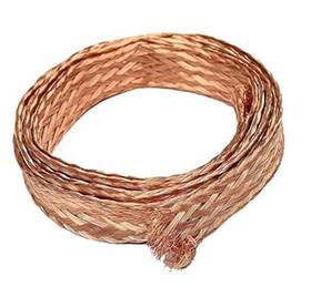 Yodaoke 736900825213 20ft 6mm Flat Copper Braid Cable Bare Wire Ground Lead