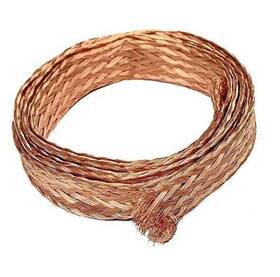 Yodaoke 769135408623 10ft 6mm Flat Copper Braid Cable Bare Wire Ground Lead