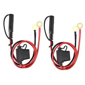 Yunfook 716841561661 Sae Battery Connector - 2 Pack Ft To O Ring Terminal 16awg 2ft