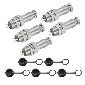 Zaplyte 632702370541 5pcs 3 Pin Aviation Connector 300v 5a 16mm Metal Circular Connectors Silver