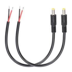 Zaplyte 676766585015 2 X Dc Power Pigtails Cables Male 5.5mm 2.5mm 25cm